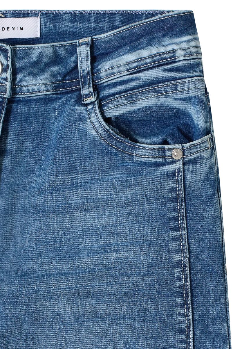Slim Fit Weitbein-Jeans