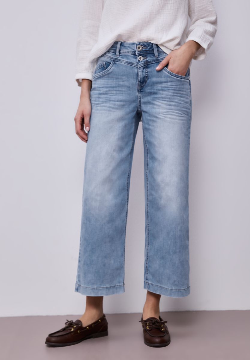 Weit geschnittene High-Waist-Jeans