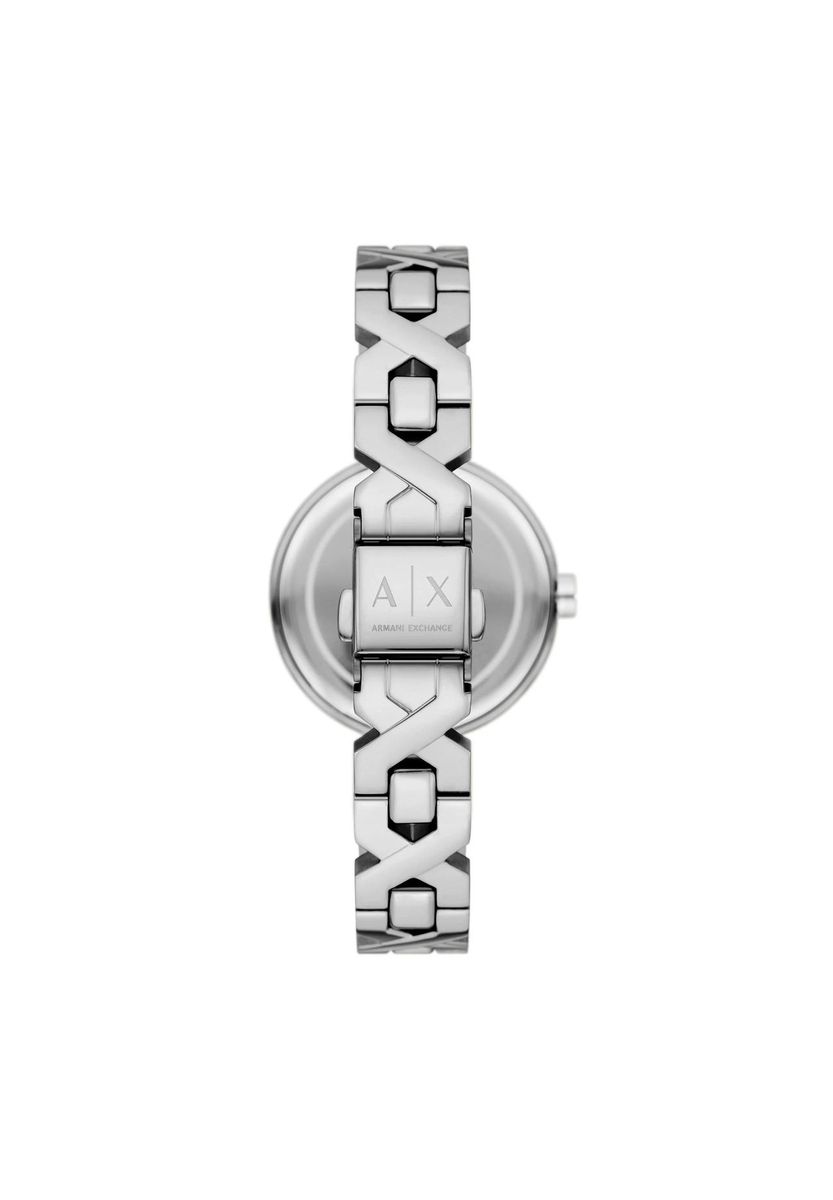 Elegante silberfarbene Edelstahluhr