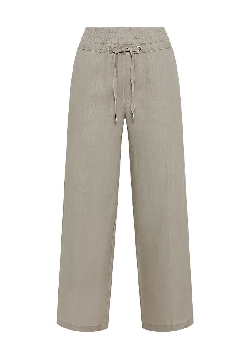 Weite Leinenhose mit Tunnelzug