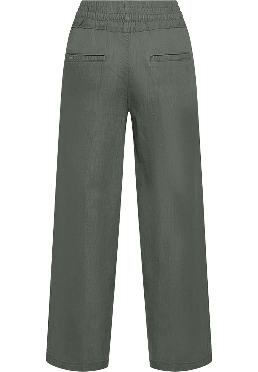 Weite High-Waist Leinenhose