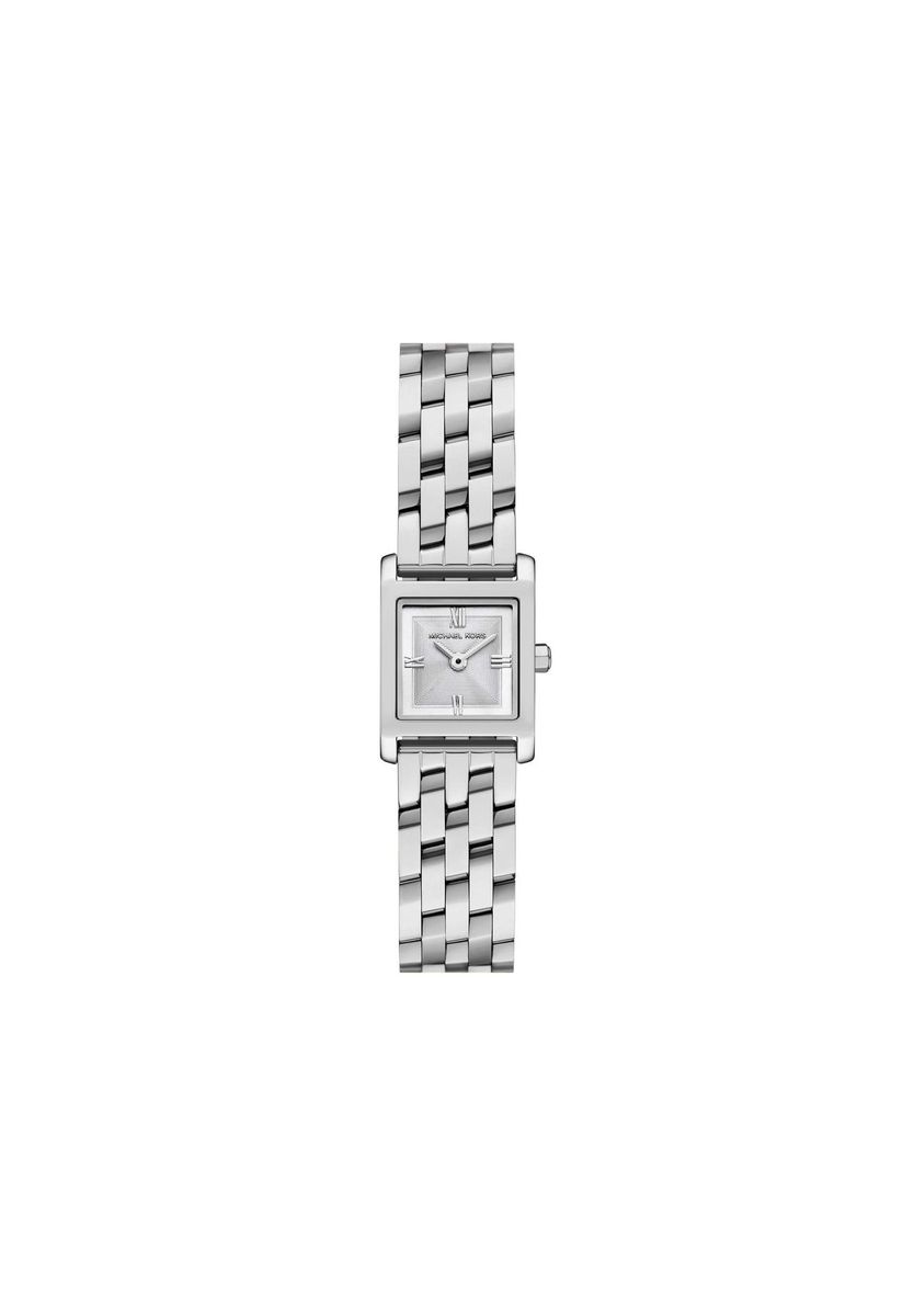 Elegante quadratische silberne Armbanduhr