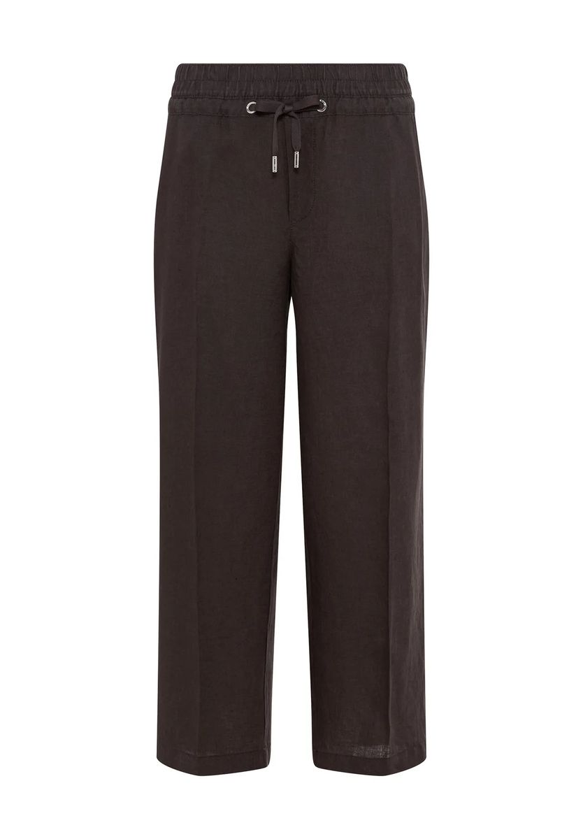 Leinenhose mit weitem Bein und Tunnelzug