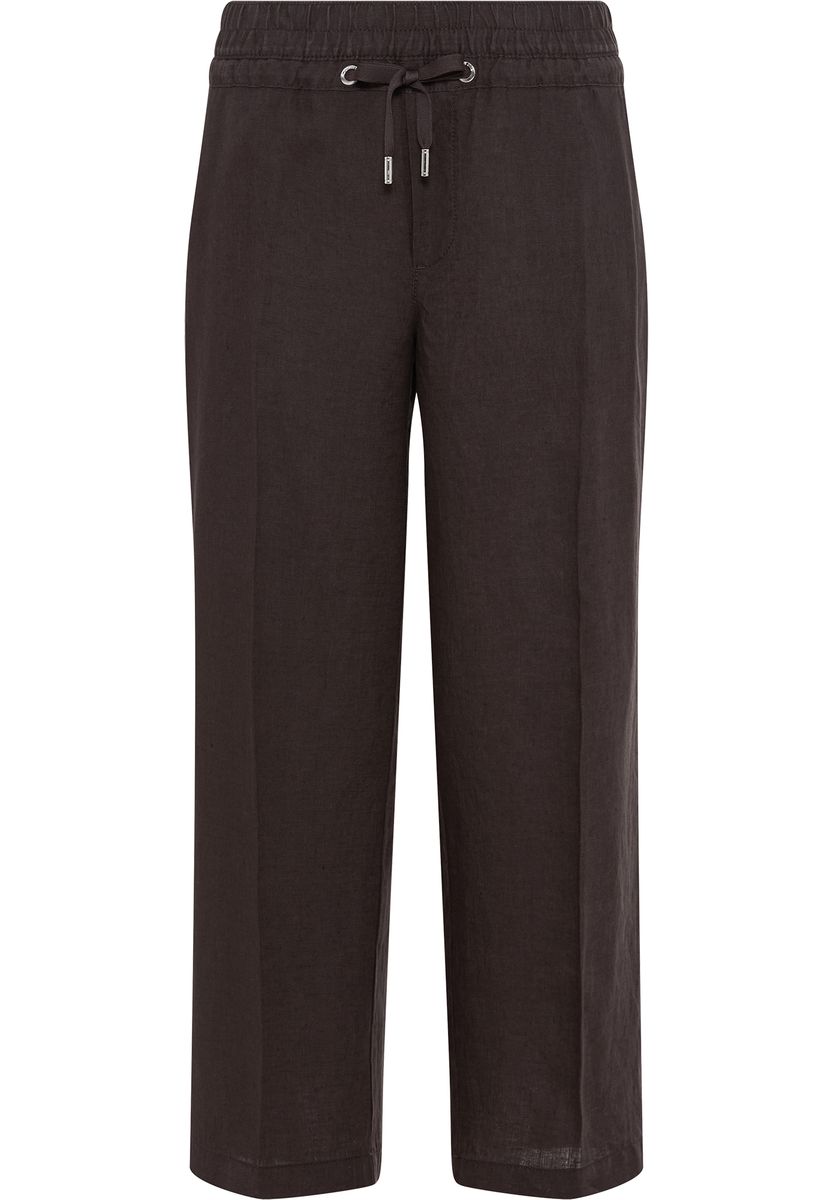 Leinenhose mit weitem Bein und Tunnelzug