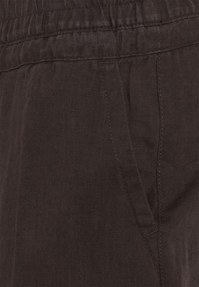 Leinenhose mit weitem Bein und Tunnelzug