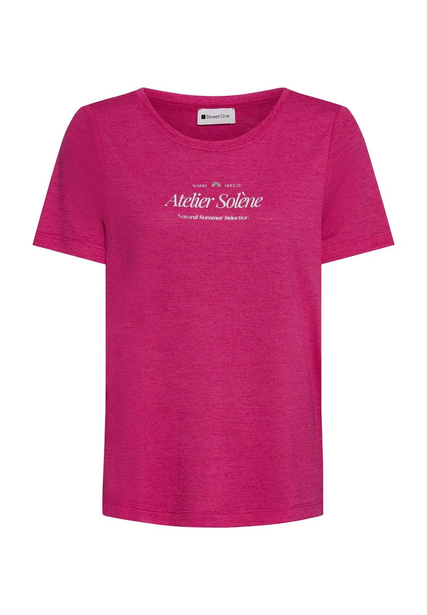 T-Shirt mit Grafikprint und Seitenschlitzen