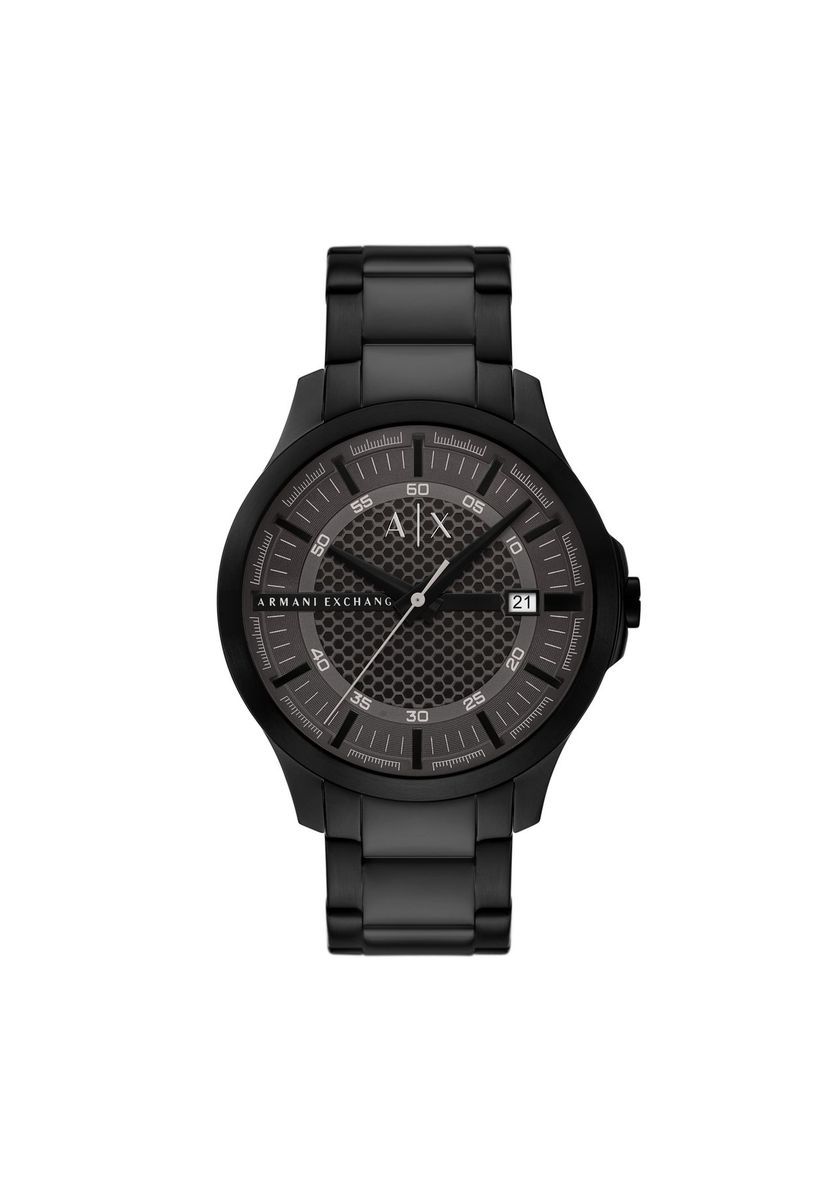 Moderne minimalistische schwarze Uhr