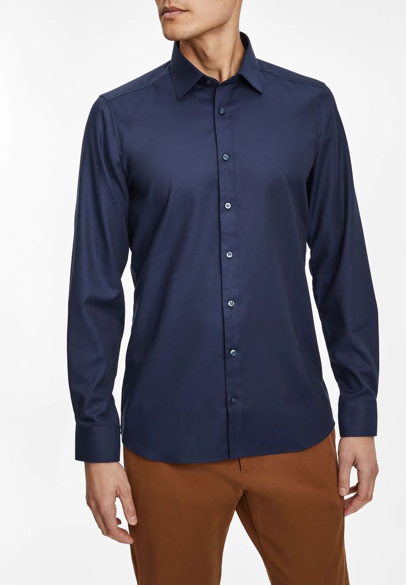 Körpernahes Business-Hemd aus Twill
