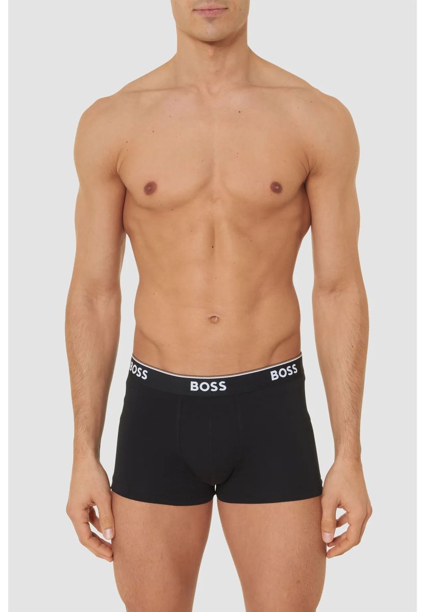 3er-Pack Eng Anliegende Trunks mit Logo-Bund