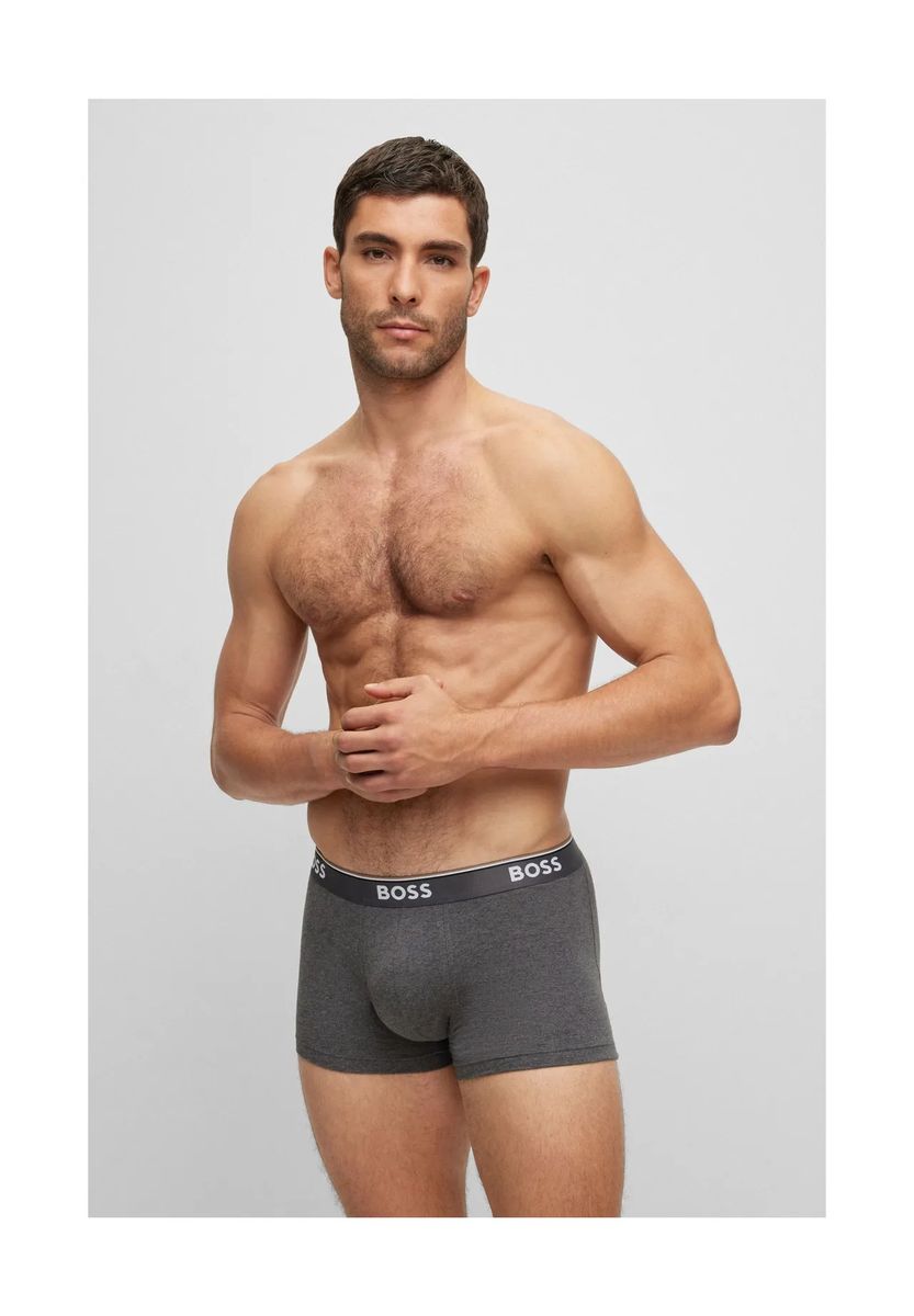 Stretch-Baumwoll-Boxershorts mit Logo-Bund