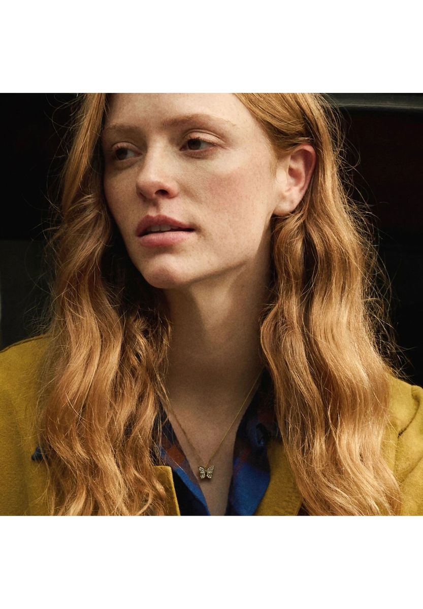 Funkelnde goldene Schmetterlings-Halskette