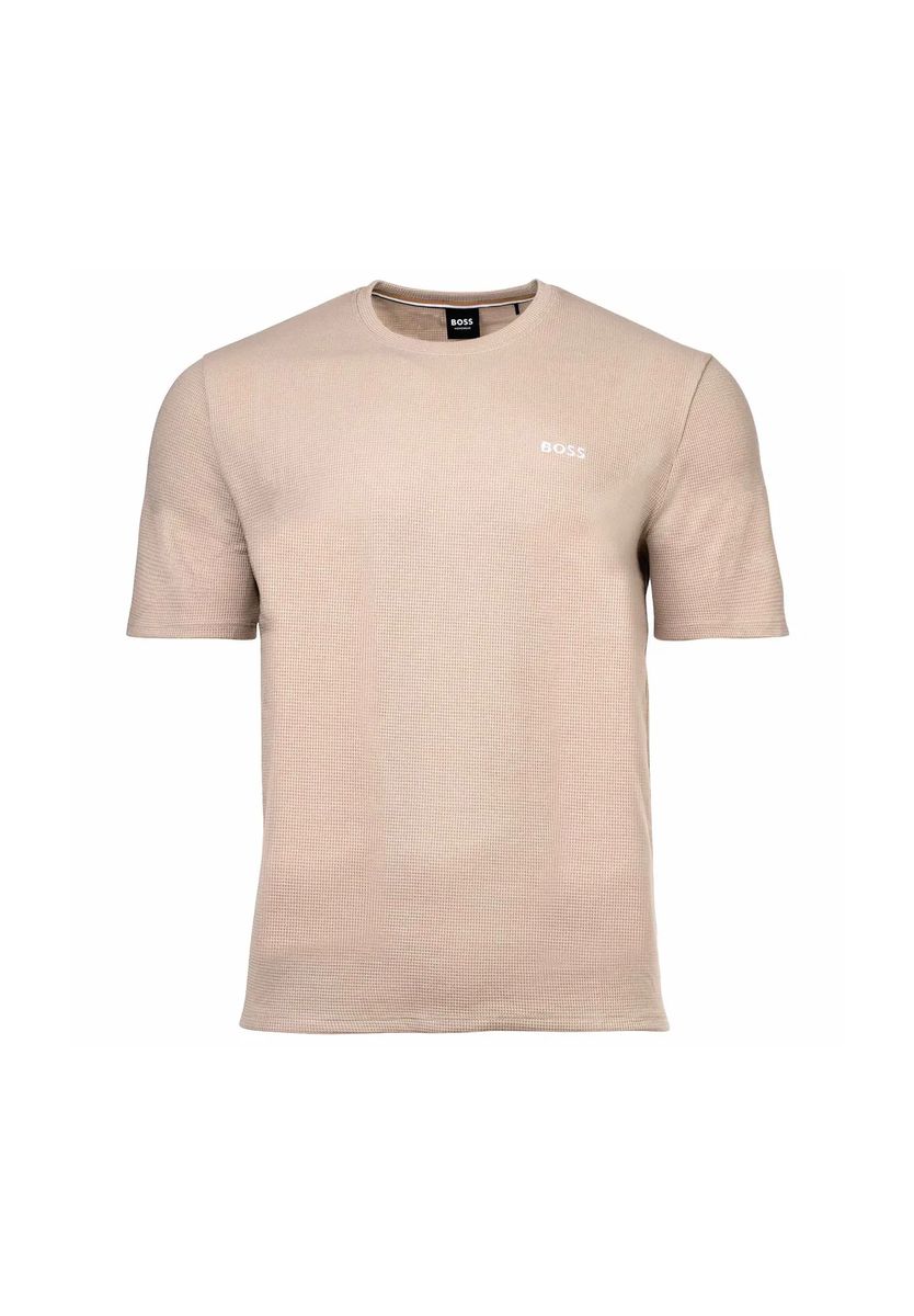 Rundhalsshirt mit feiner Waffelstruktur