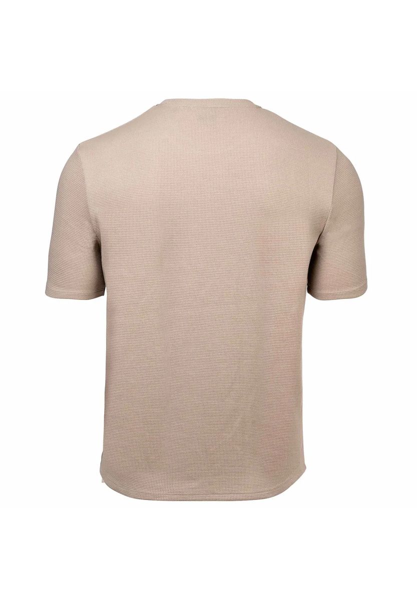Rundhalsshirt mit feiner Waffelstruktur