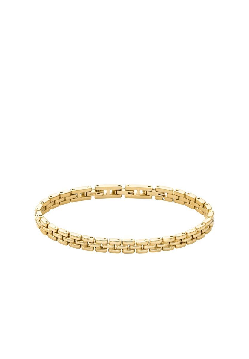 Goldfarbenes Edelstahl-Gliederarmband