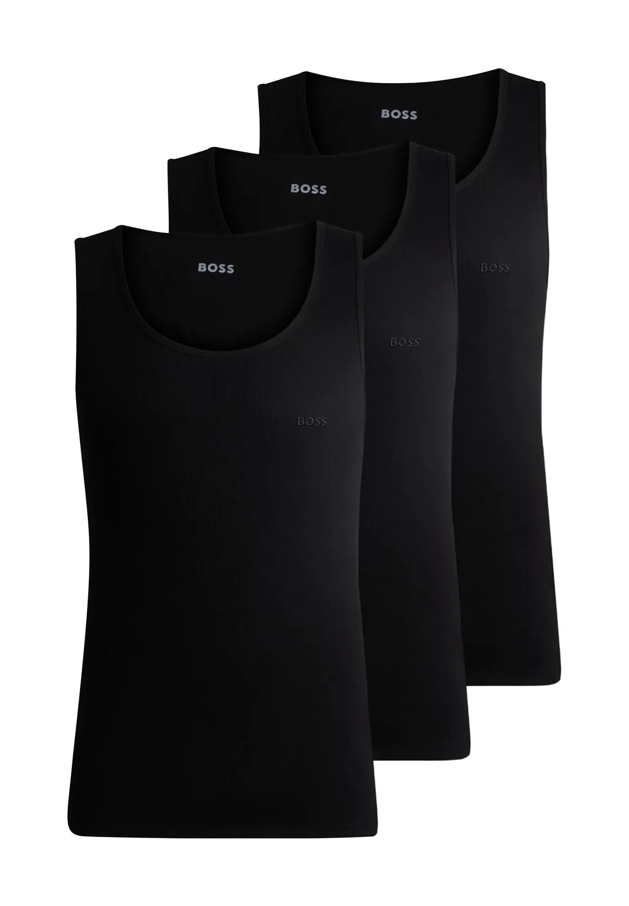 Klassisches Rippen-Unterhemden 3er-Pack