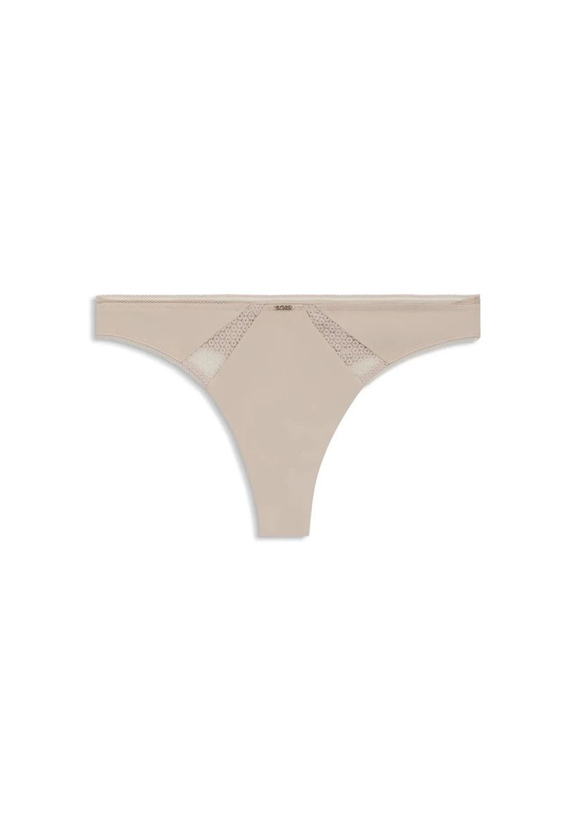 Puristischer Mikrofaser-String mit Spitze