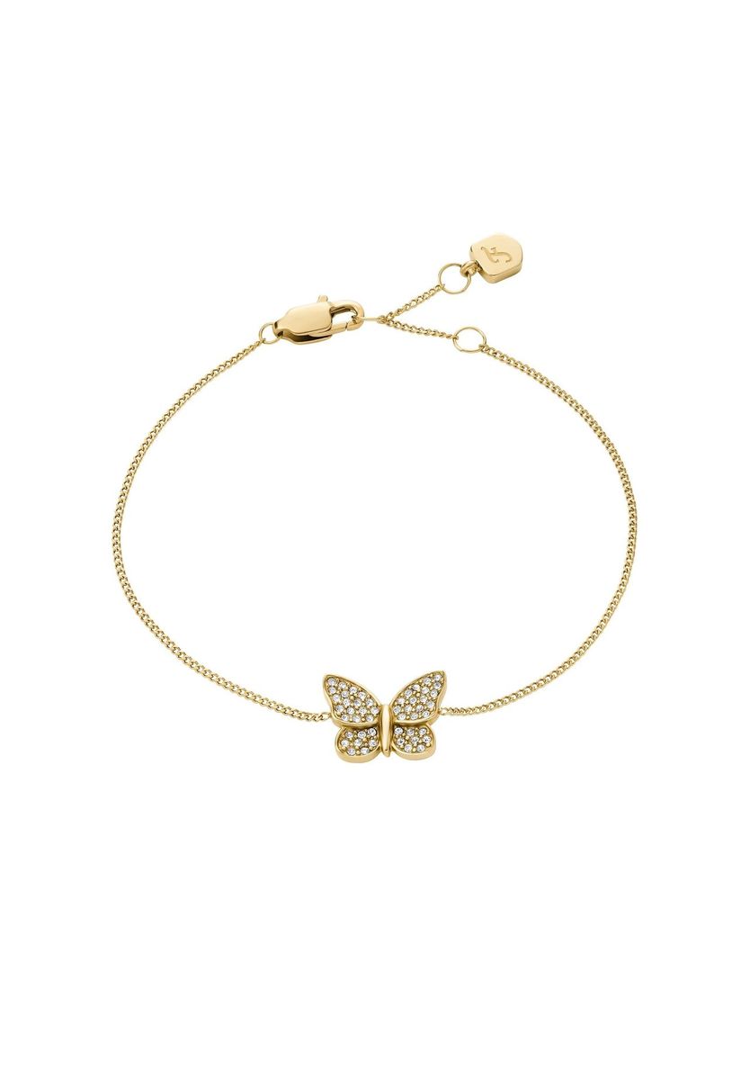 Goldenes Schmetterlingsarmband mit Kristallen
