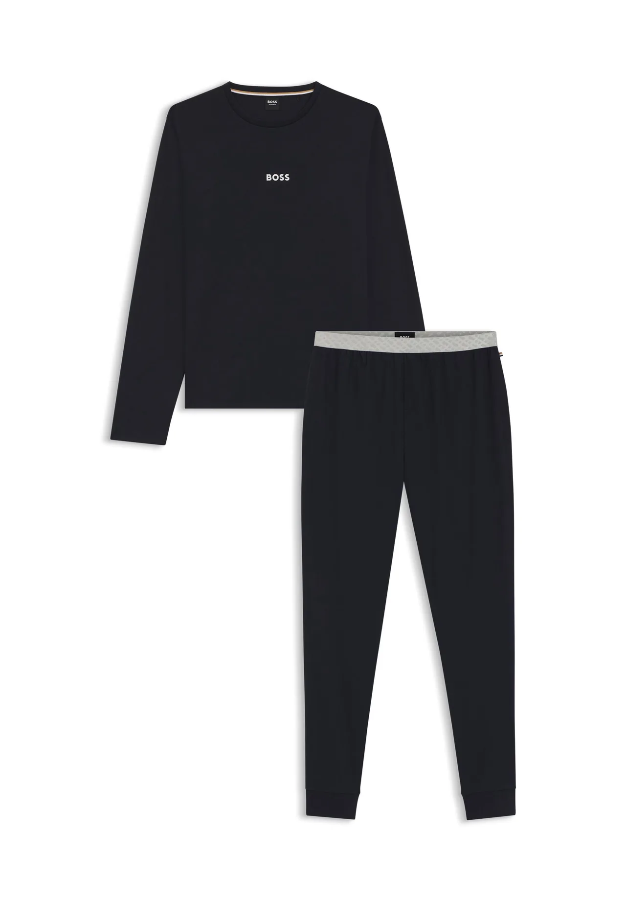 Langärmeliges Baumwoll-Pyjama-Set