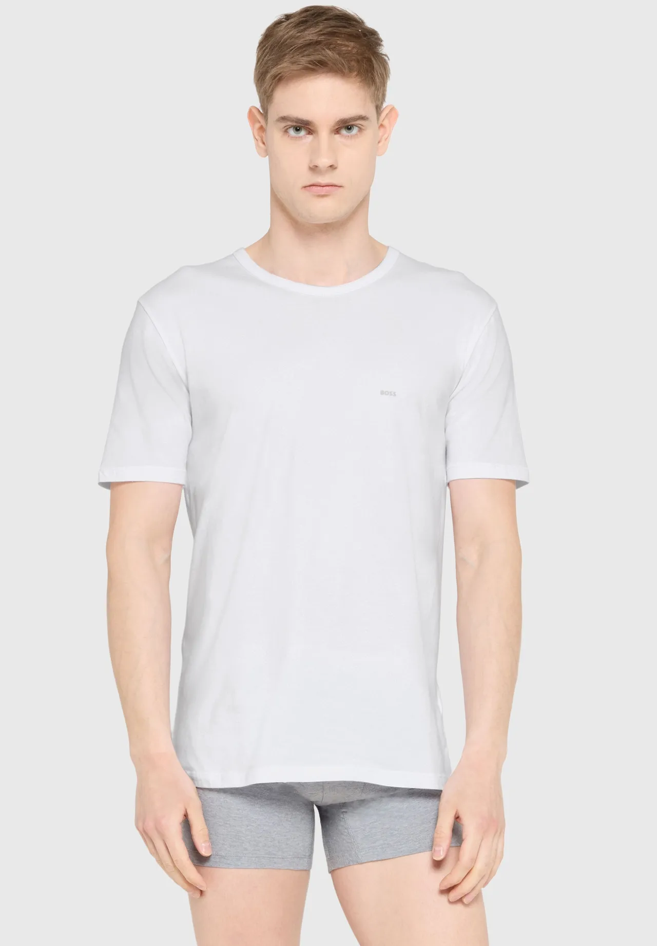 Essenzielle Baumwoll-Mix Rundhals T-Shirts