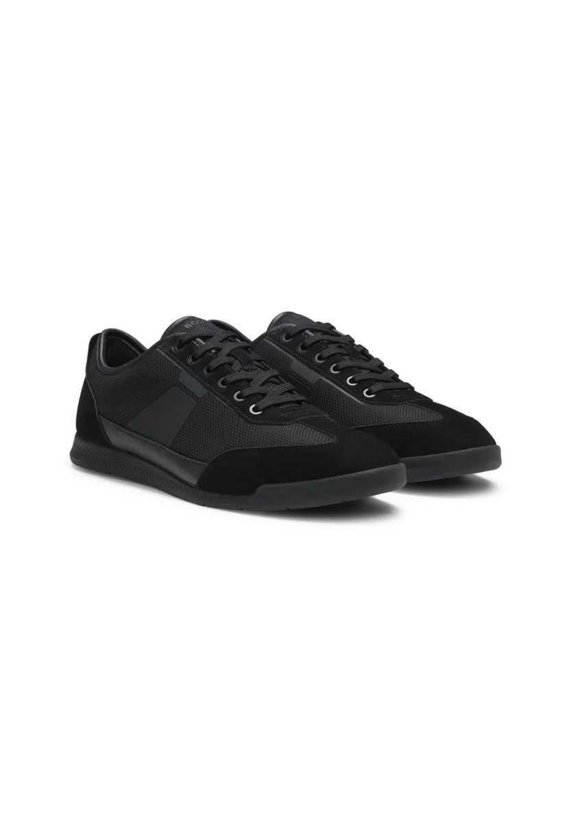 Low-Top-Sneaker aus Mesh und Wildleder