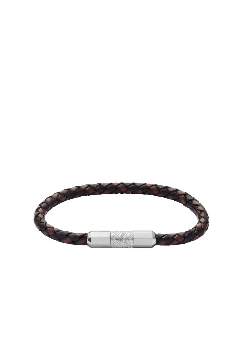 Geflochtenes Lederarmband mit Edelstahl