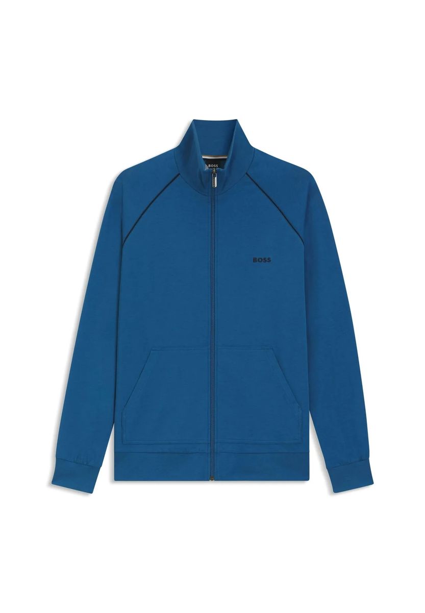 Sweatjacke mit Stehkragen und Reißverschluss