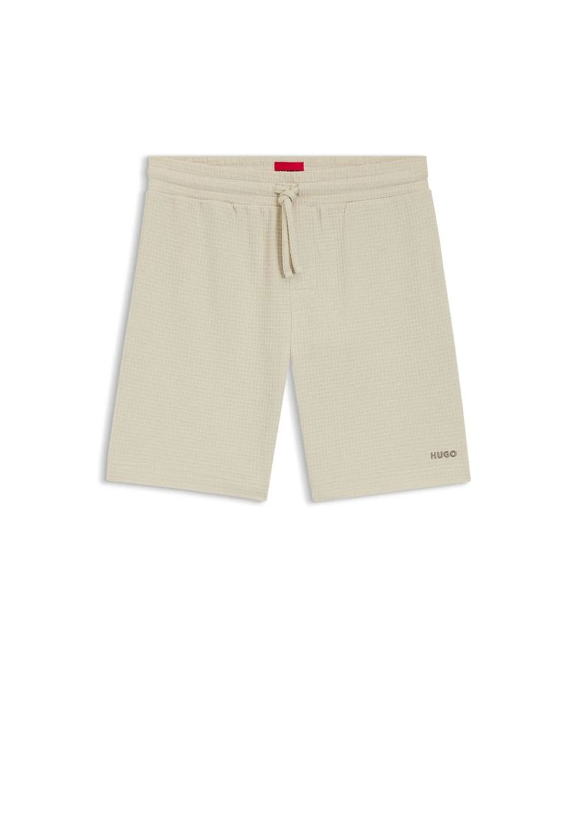 Lounge-Shorts mit Waffelstruktur und Tunnelzug