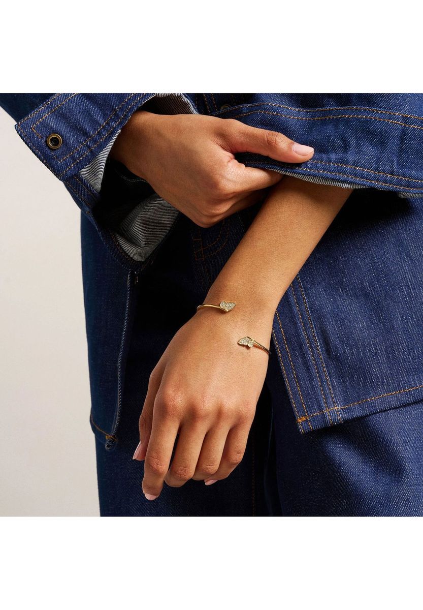 Schmetterling goldfarbener Armreif