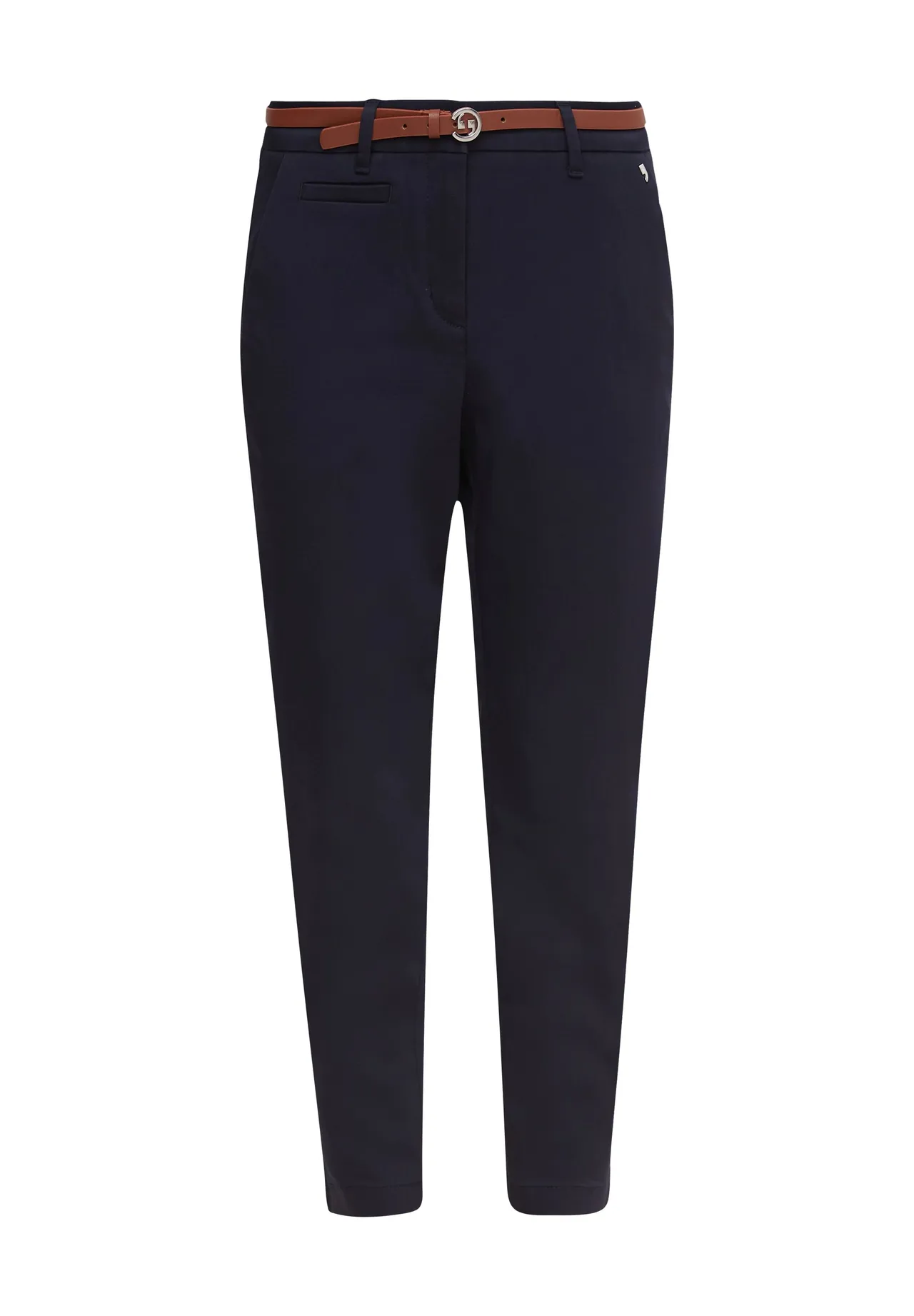 7/8-Chino mit Gürtel im Tapered-Schnitt