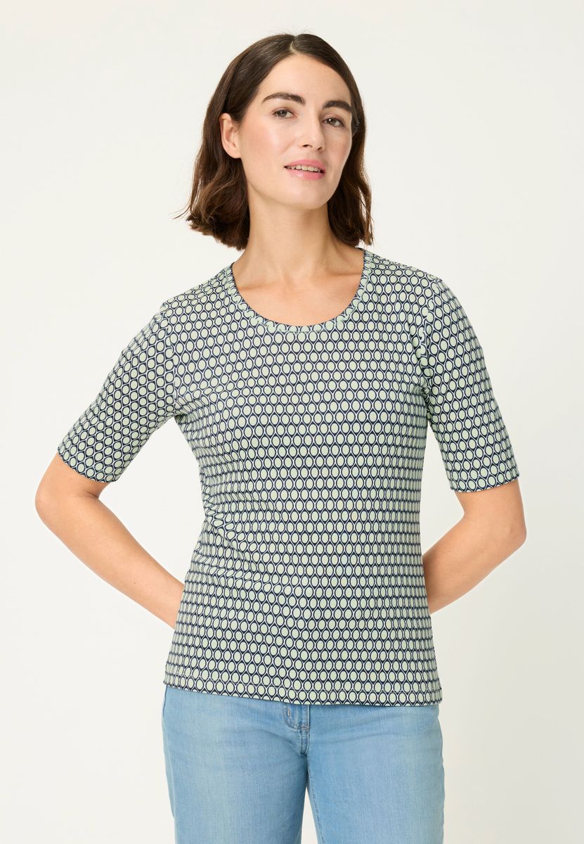 T-Shirt mit geometrischem Allover-Muster