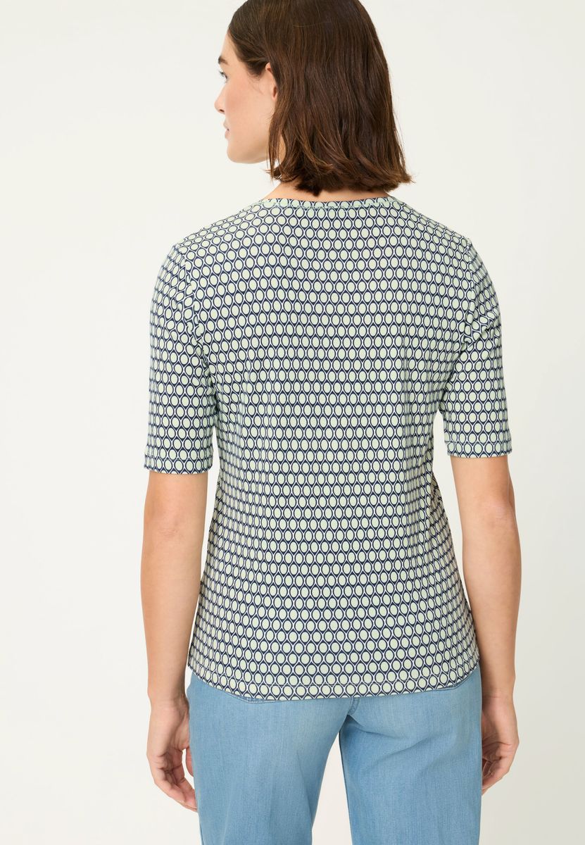 T-Shirt mit geometrischem Allover-Muster
