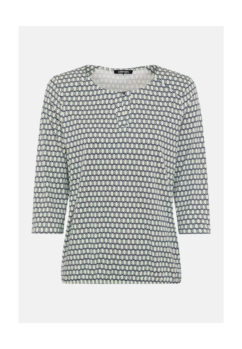 Gemustertes Tunikashirt mit 3/4-Ärmeln