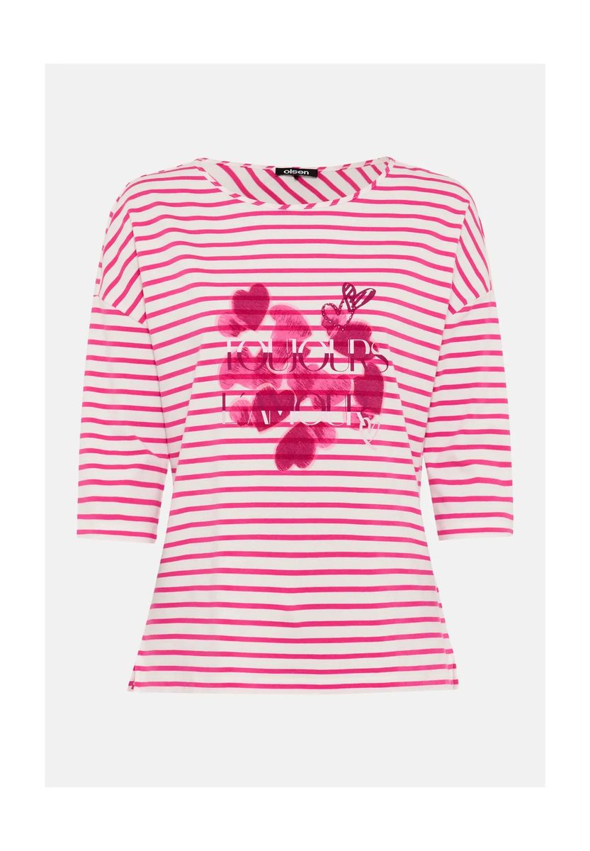 Gestreiftes Shirt mit Herzmotiv
