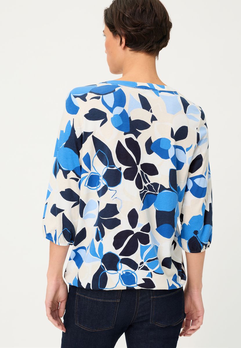 Luftige Tunika mit abstraktem Blumenmuster