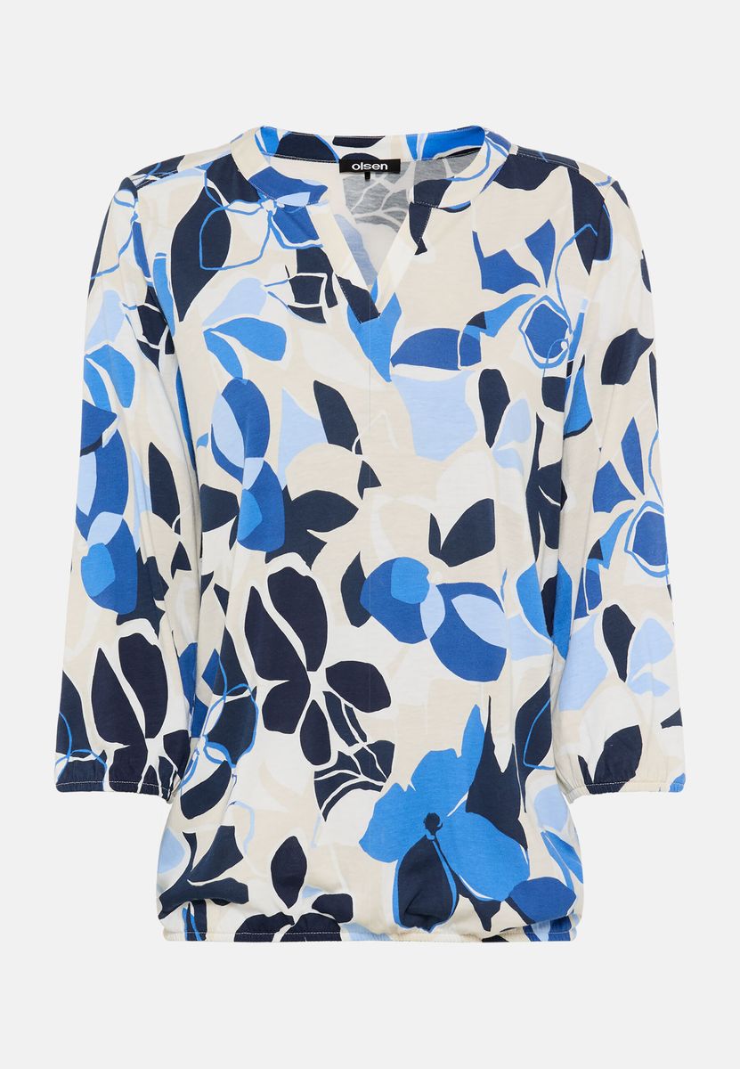 Luftige Tunika mit abstraktem Blumenmuster