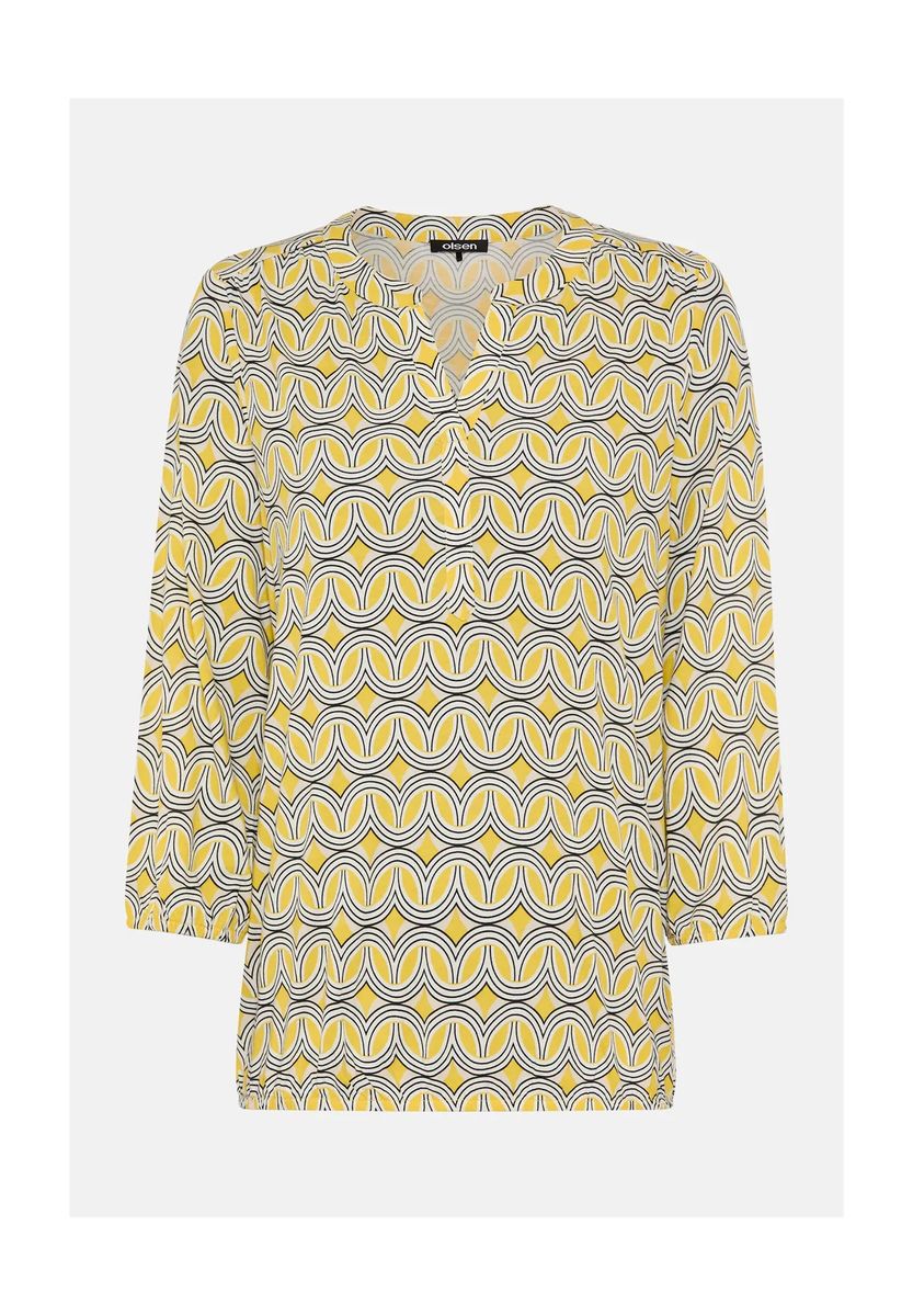 Gemustertes Tunika-Shirt mit 3/4-Ärmeln