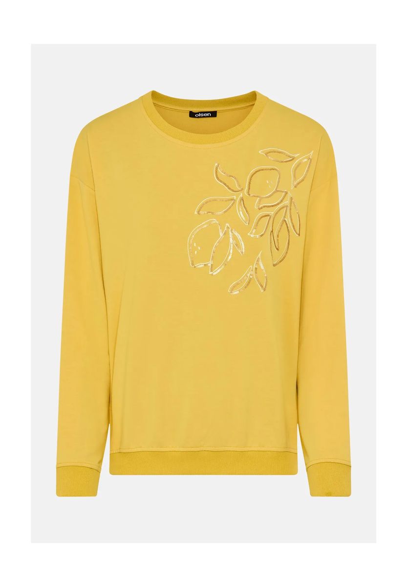 Sweatshirt mit besticktem Zitrus-Motiv