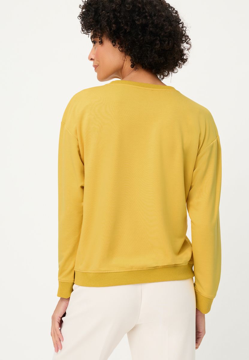 Sweatshirt mit besticktem Zitrus-Motiv