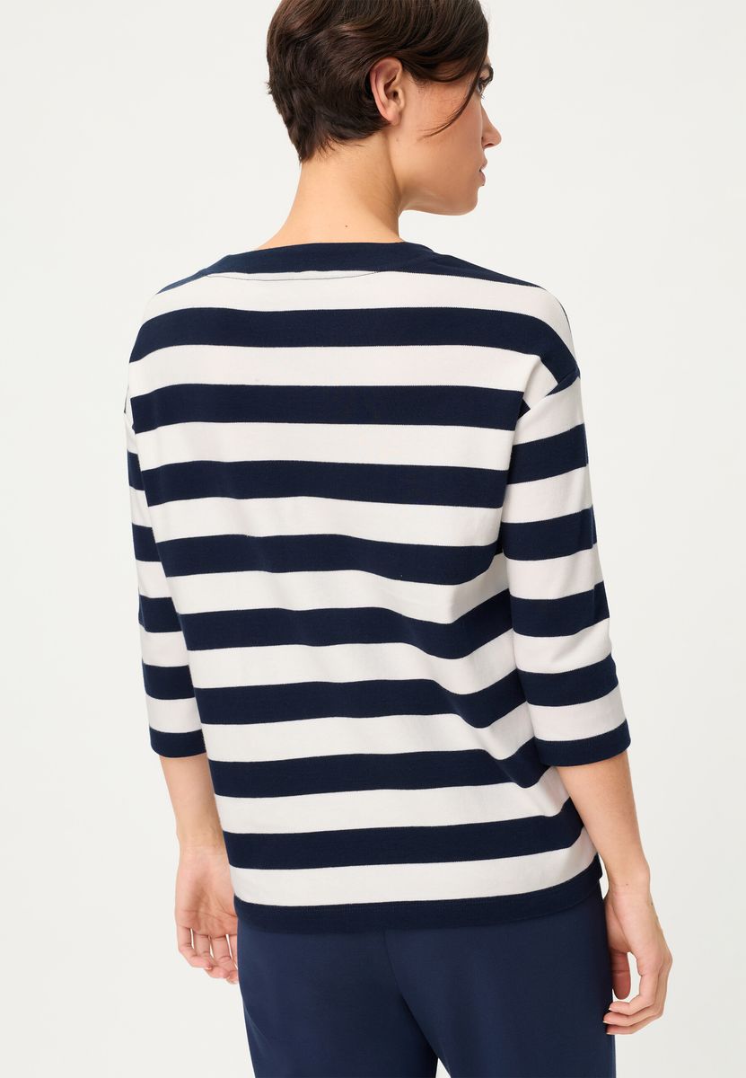 Gestreiftes Chérie-Sweatshirt mit Tunnelzug