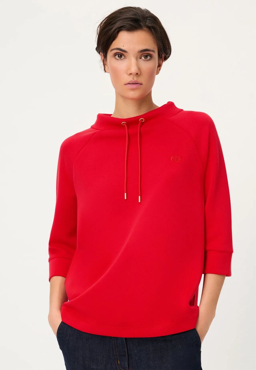 Lässiges Sweatshirt mit Stehkragen