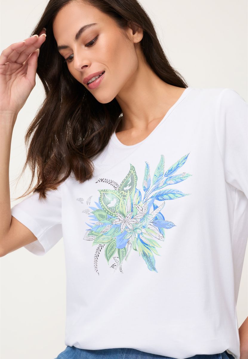 T-Shirt mit floralem Grafikprint