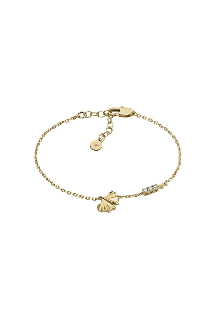 Zartes goldfarbenes Ginkgoblatt-Armband