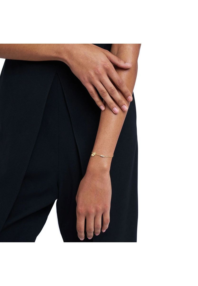 Zartes goldfarbenes Ginkgoblatt-Armband