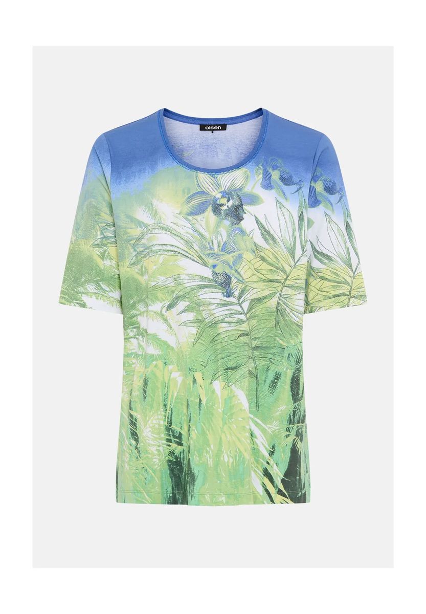 T-Shirt mit tropischem Print