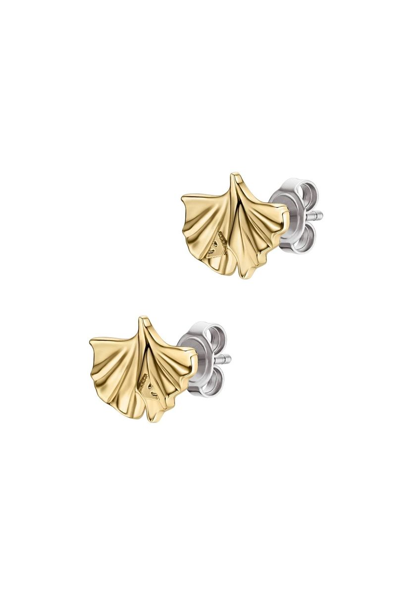 Ginkgo-Blatt Ohrstecker Goldfarben