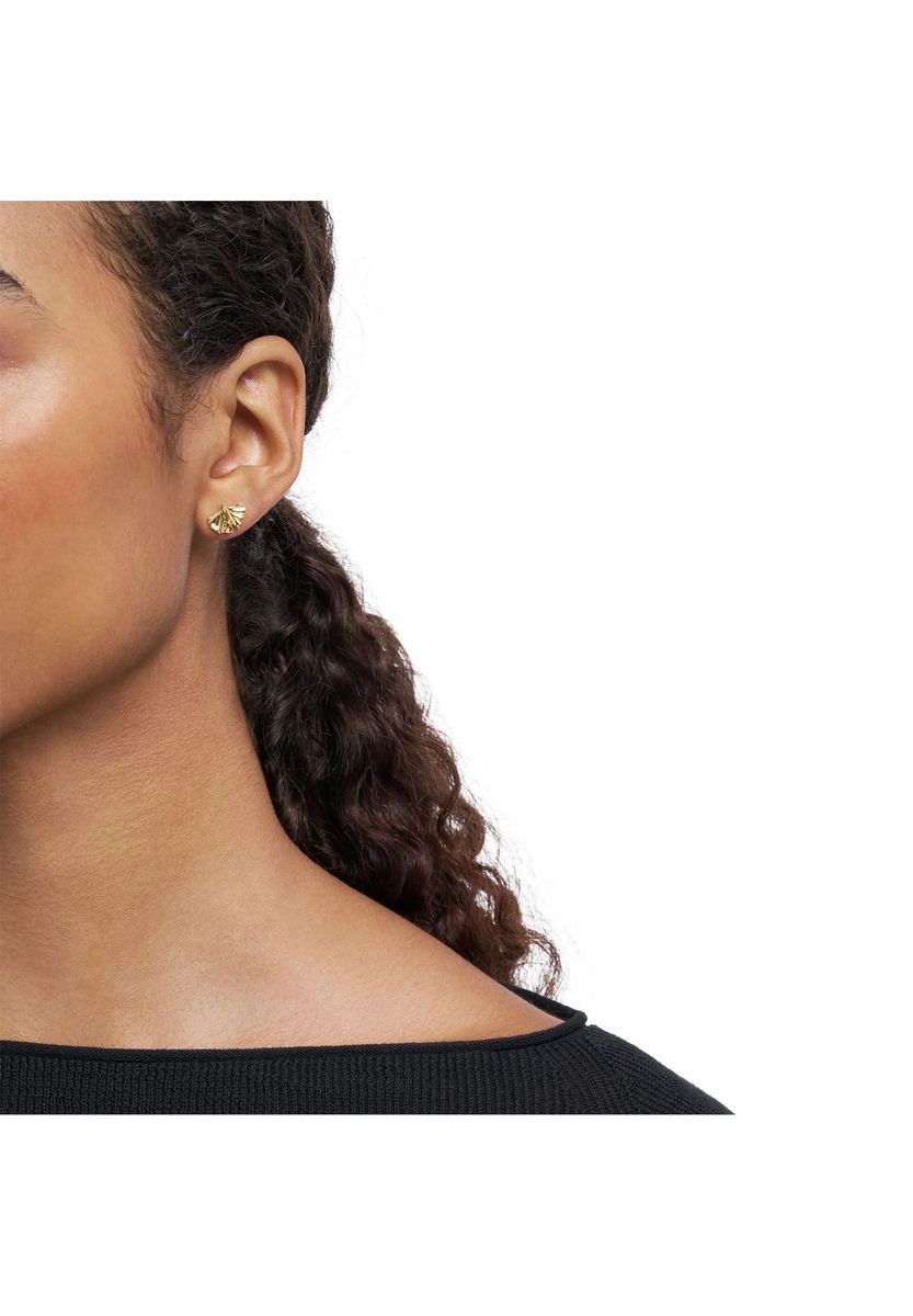 Ginkgo-Blatt Ohrstecker Goldfarben