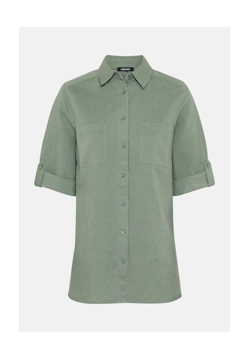 Leinen-Bluse im Utility-Stil