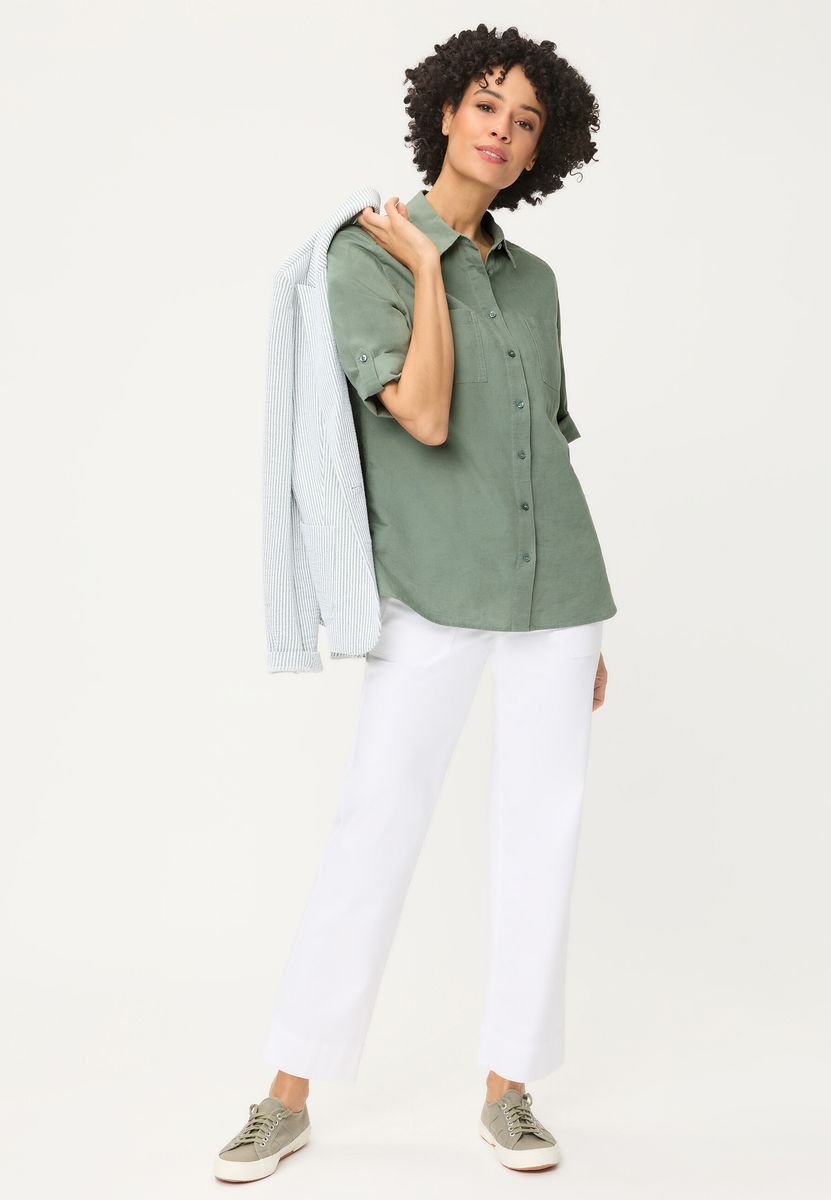 Leinen-Bluse im Utility-Stil