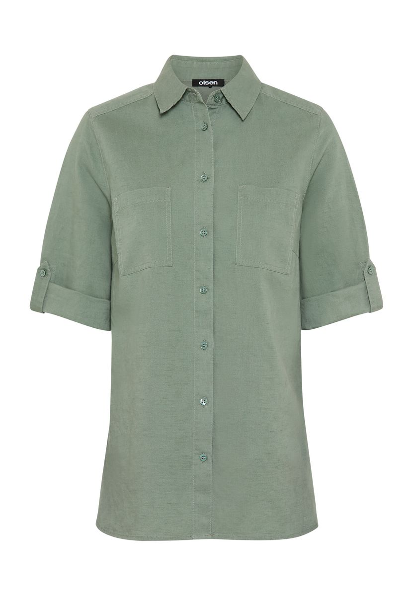 Leinen-Bluse im Utility-Stil