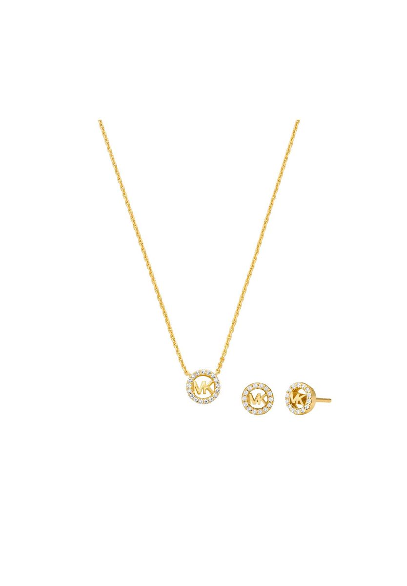 Goldfarbenes MK Logo Schmuckset
